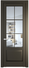   	Profil Doors 4.2.2 (р.6) PD со стеклом перламутр бронза