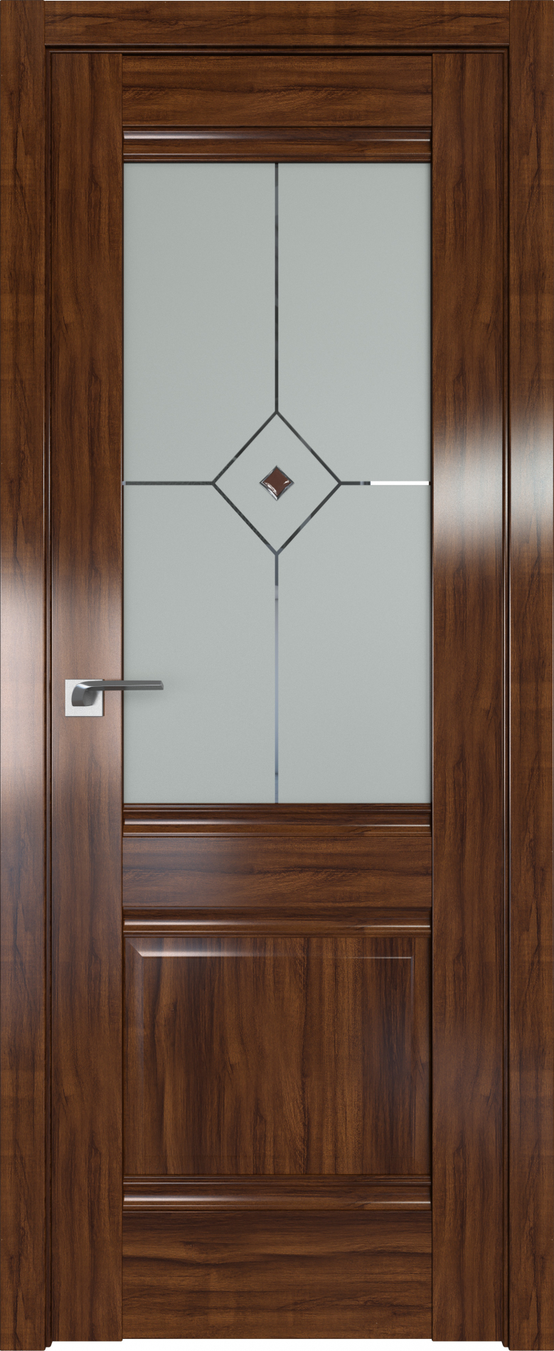 межкомнатные двери  Profil Doors 2X гравировка Узор орех амари