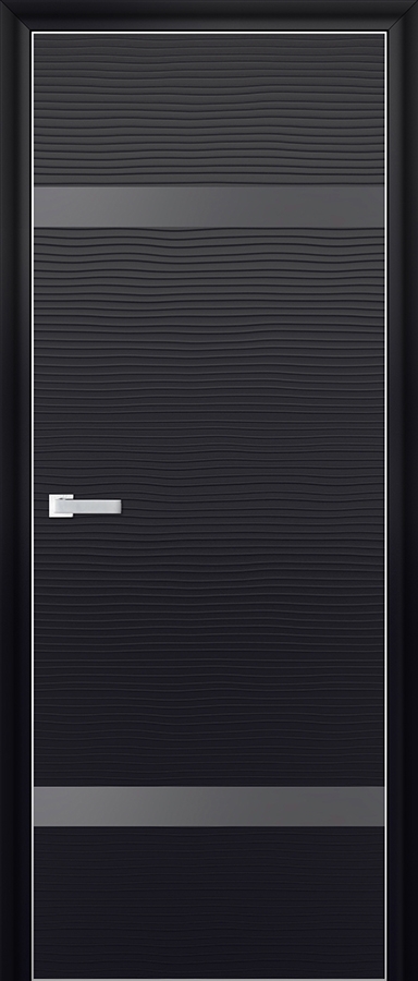 межкомнатные двери  Profil Doors 3D чёрная волна