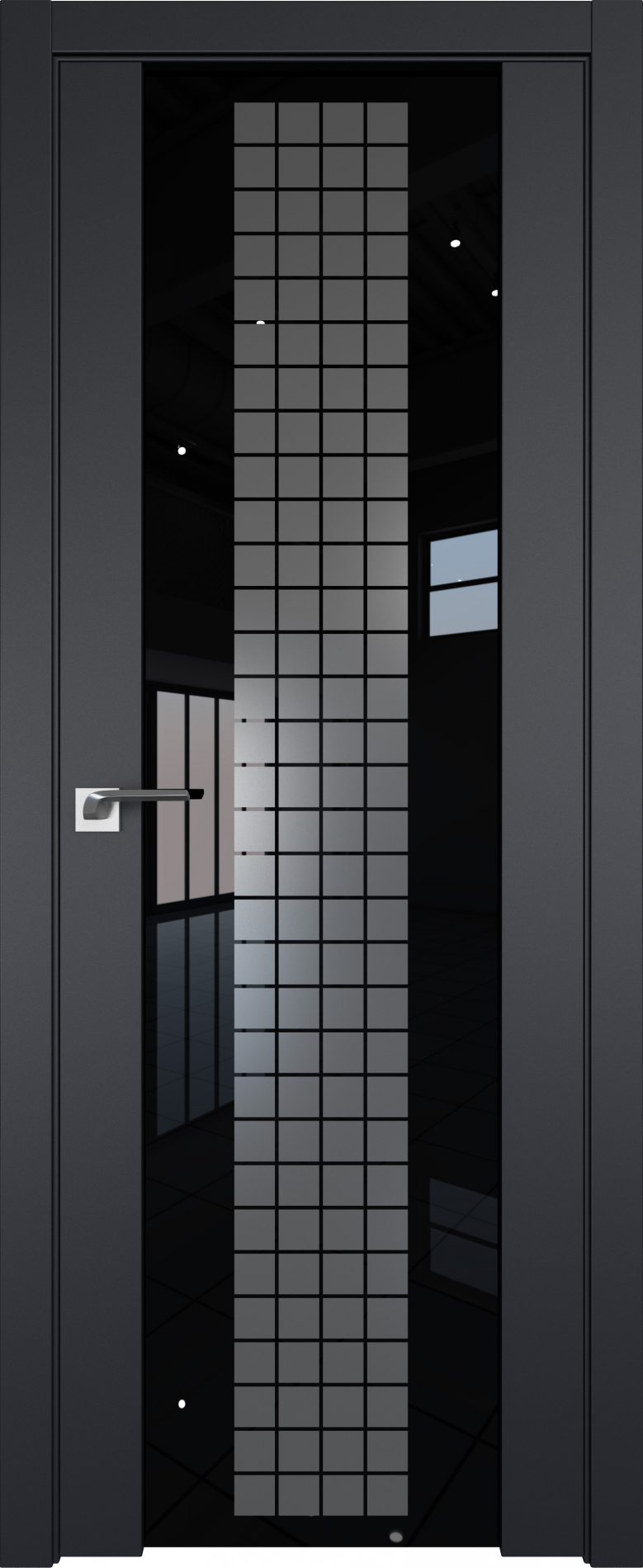 межкомнатные двери  Profil Doors 8U  Futura чёрный seidenmatt