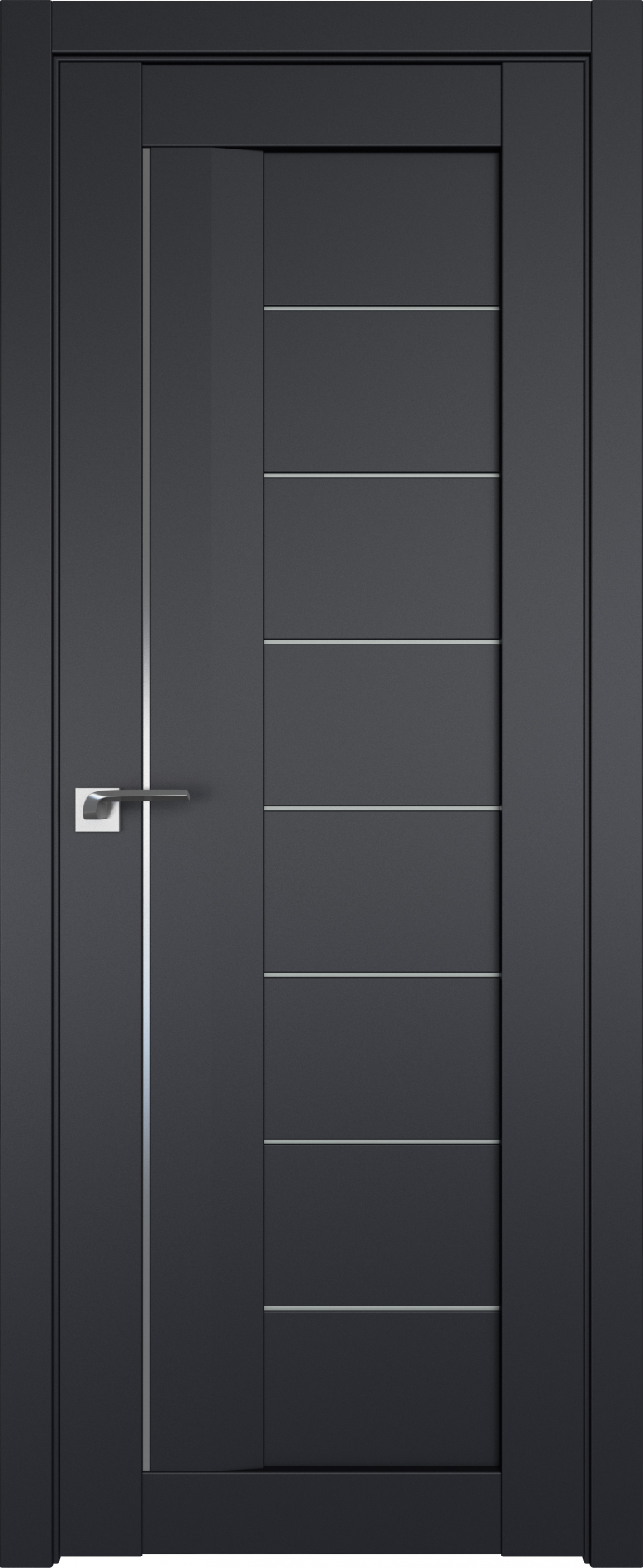 межкомнатные двери  Profil Doors 17U чёрный seidenmatt