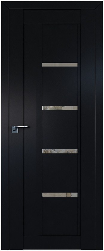 межкомнатные двери  Profil Doors 2.08U чёрный seidenmatt