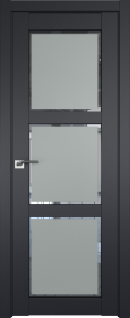 межкомнатные двери  Profil Doors 2.13U Square чёрный seidenmatt