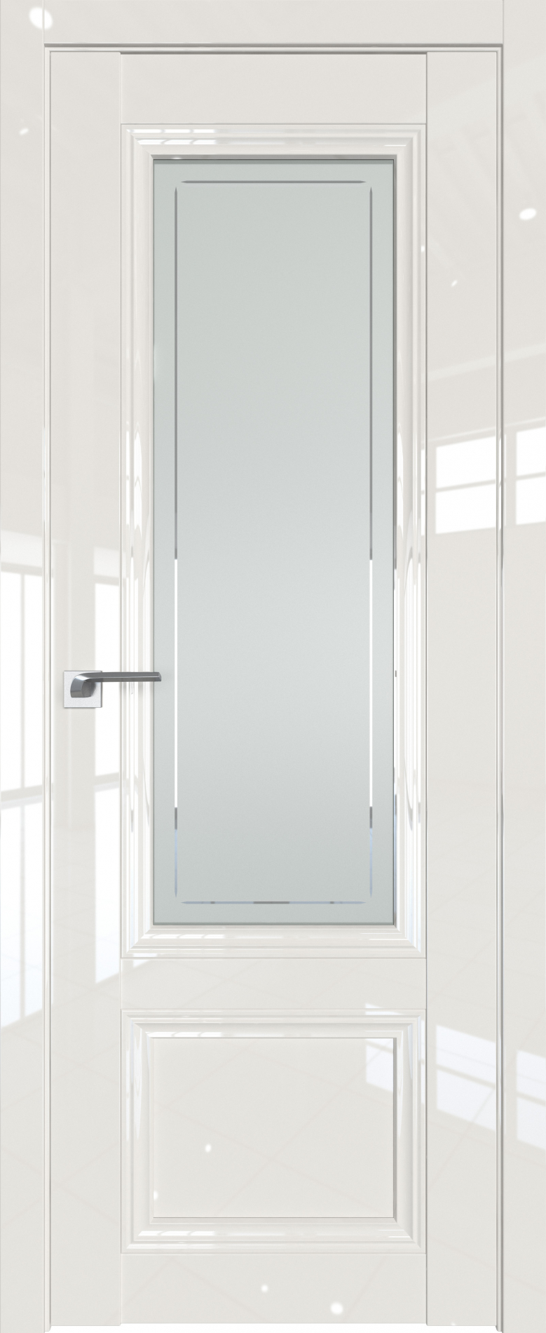 межкомнатные двери  Profil Doors 2.103L гравировка 4 магнолия глянец