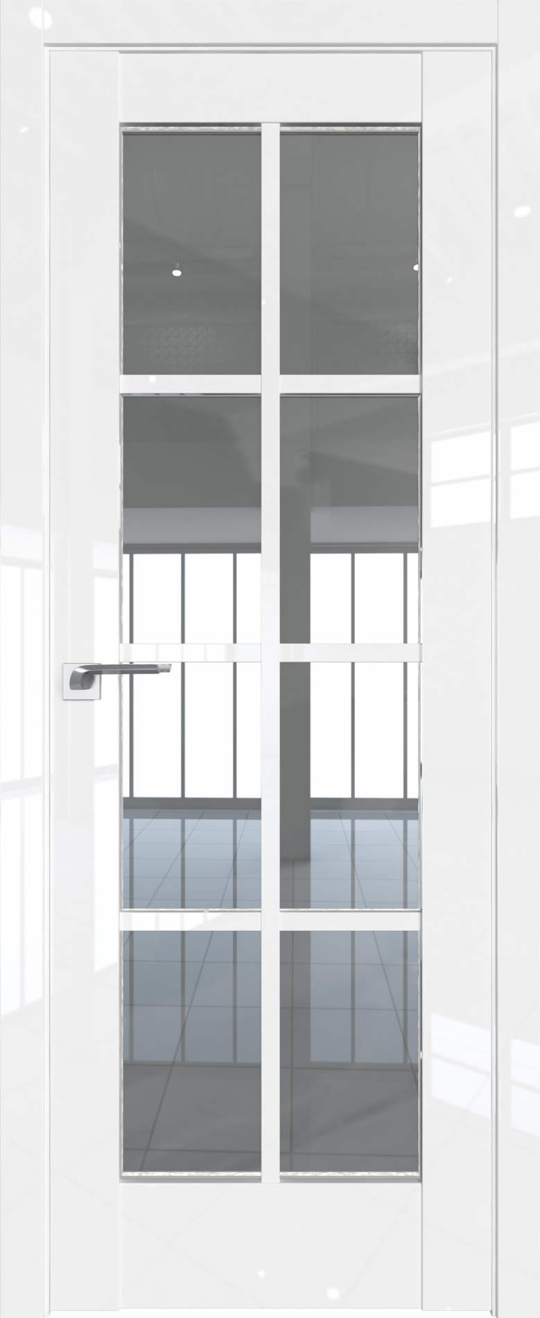 межкомнатные двери  Profil Doors 101L стекло белый глянец