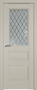 межкомнатные двери  Profil Doors 67U стекло Ромб шеллгрей
