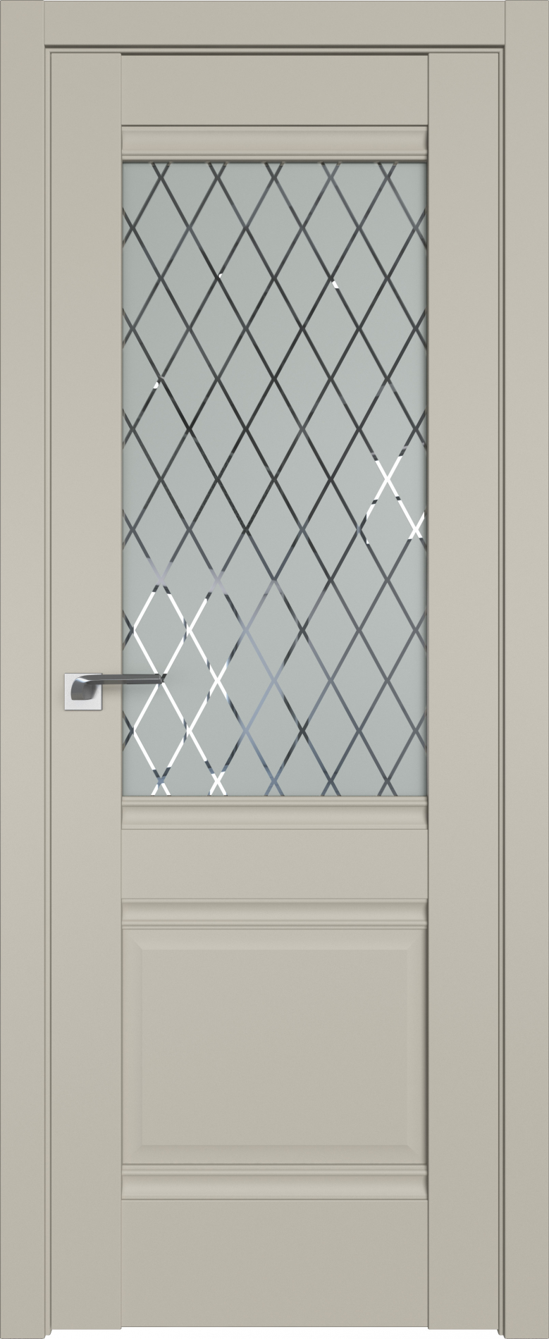межкомнатные двери  Profil Doors 2U гравировка Ромб шеллгрей