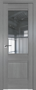 межкомнатные двери  Profil Doors 2XN стекло грувд серый