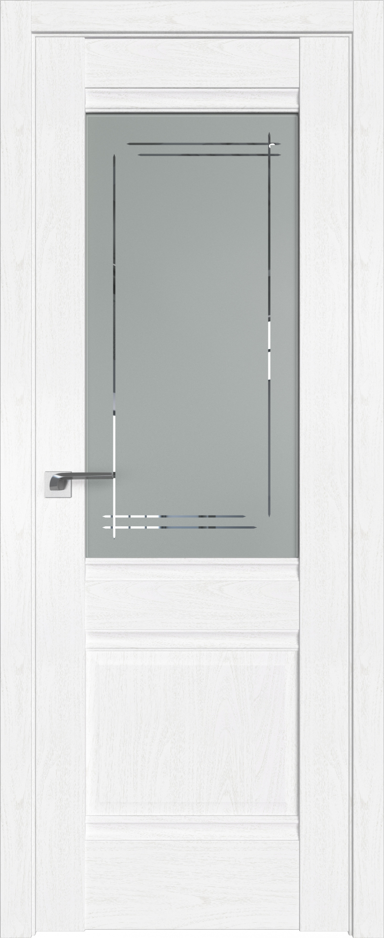 межкомнатные двери  Profil Doors 2X гравировка Мадрид пекан белый