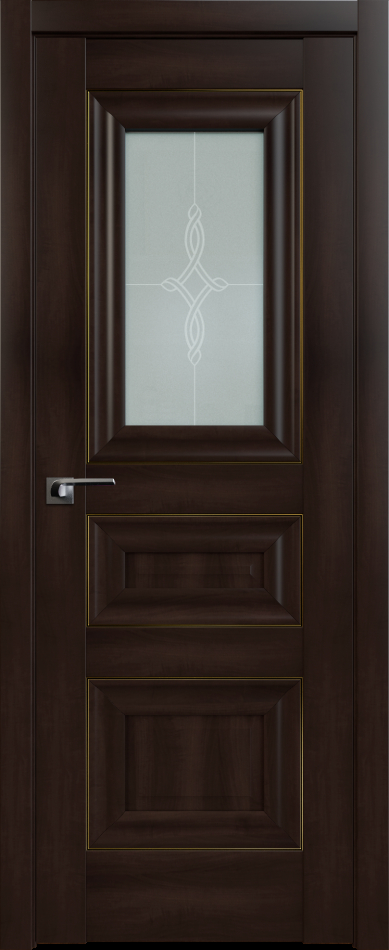 межкомнатные двери  Profil Doors 26X матирование Узор орех сиена
