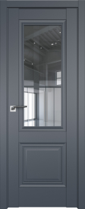 межкомнатные двери  Profil Doors 2.37U стекло Франческо антрацит