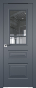межкомнатные двери  Profil Doors 2.39U стекло Франческо антрацит