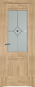 межкомнатные двери  Profil Doors 2XN гравировка Узор каштан натуральный