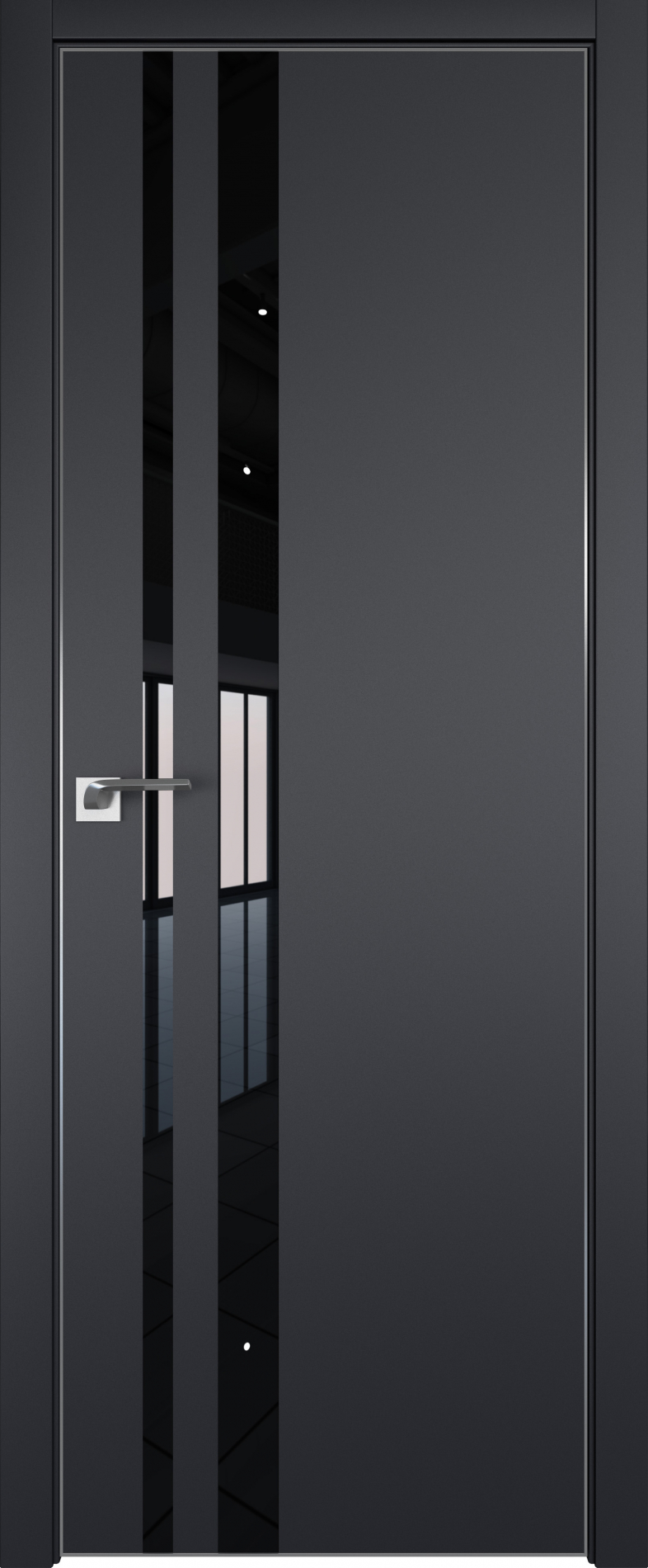 межкомнатные двери  Profil Doors 16E ABS чёрный матовый