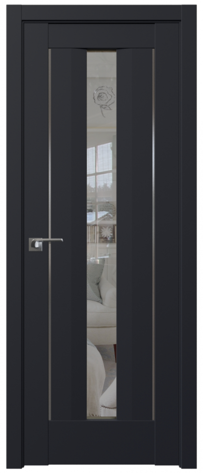 межкомнатные двери  Profil Doors 2.48U чёрный seidenmatt