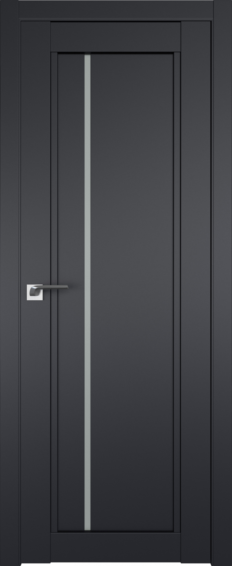 межкомнатные двери  Profil Doors 2.70U остекление чёрный seidenmatt