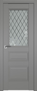 межкомнатные двери  Profil Doors 67U стекло Ромб грей