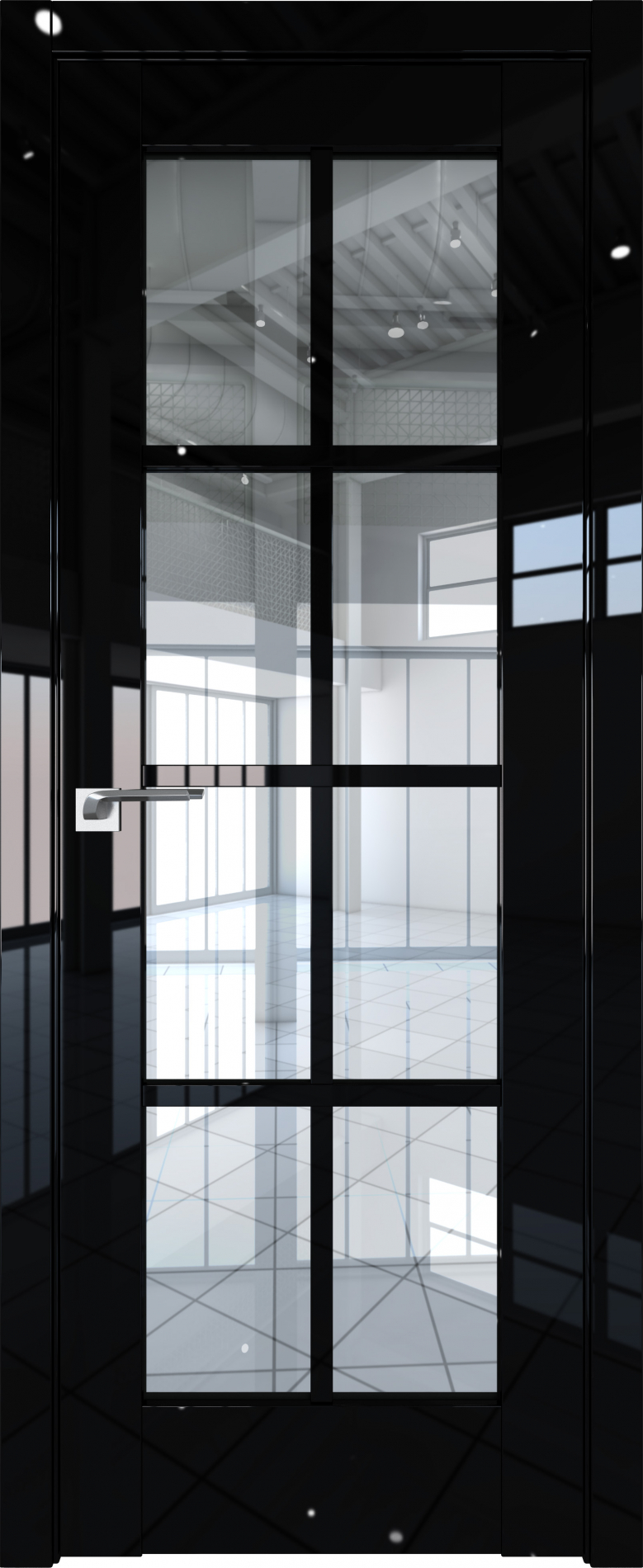 межкомнатные двери  Profil Doors 101L  чёрный глянец