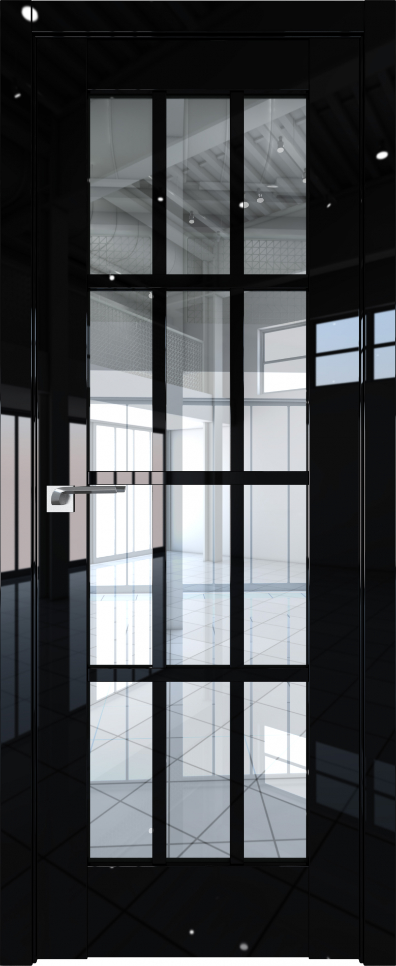 межкомнатные двери  Profil Doors 102L  чёрный глянец