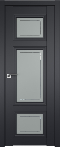 межкомнатные двери  Profil Doors 2.105U гравировка 4 чёрный seidenmatt