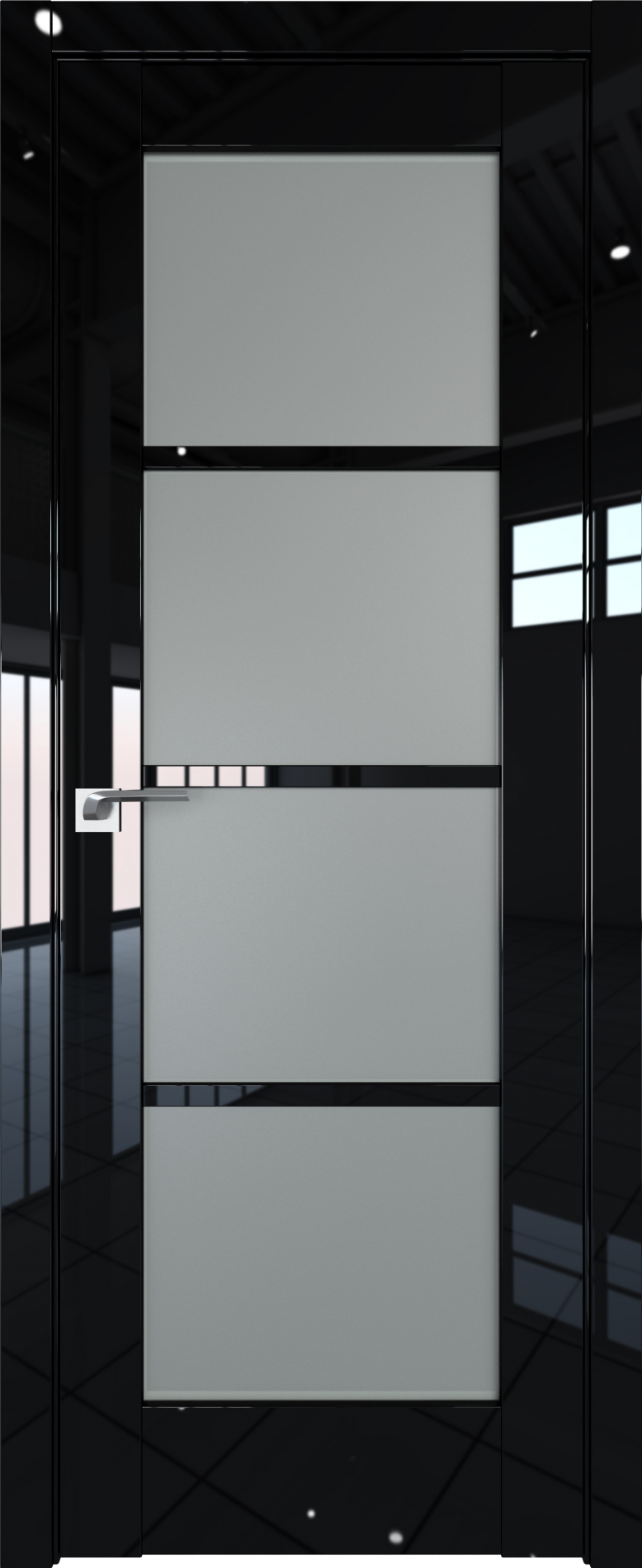 межкомнатные двери  Profil Doors 119L  чёрный глянец