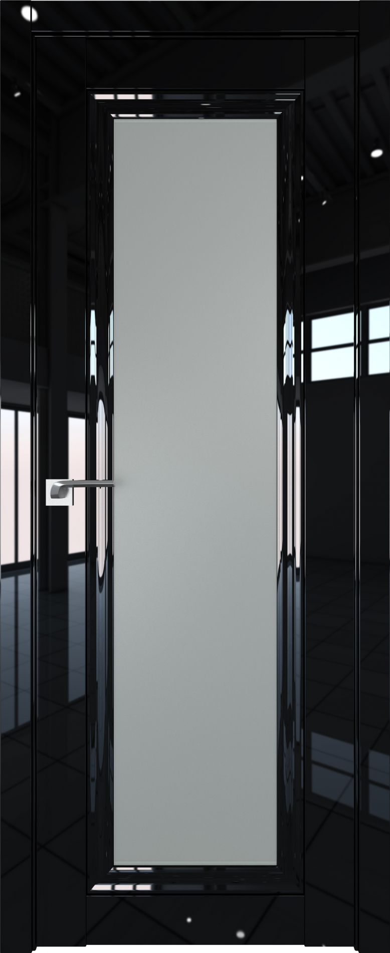 межкомнатные двери  Profil Doors 121L  чёрный глянец