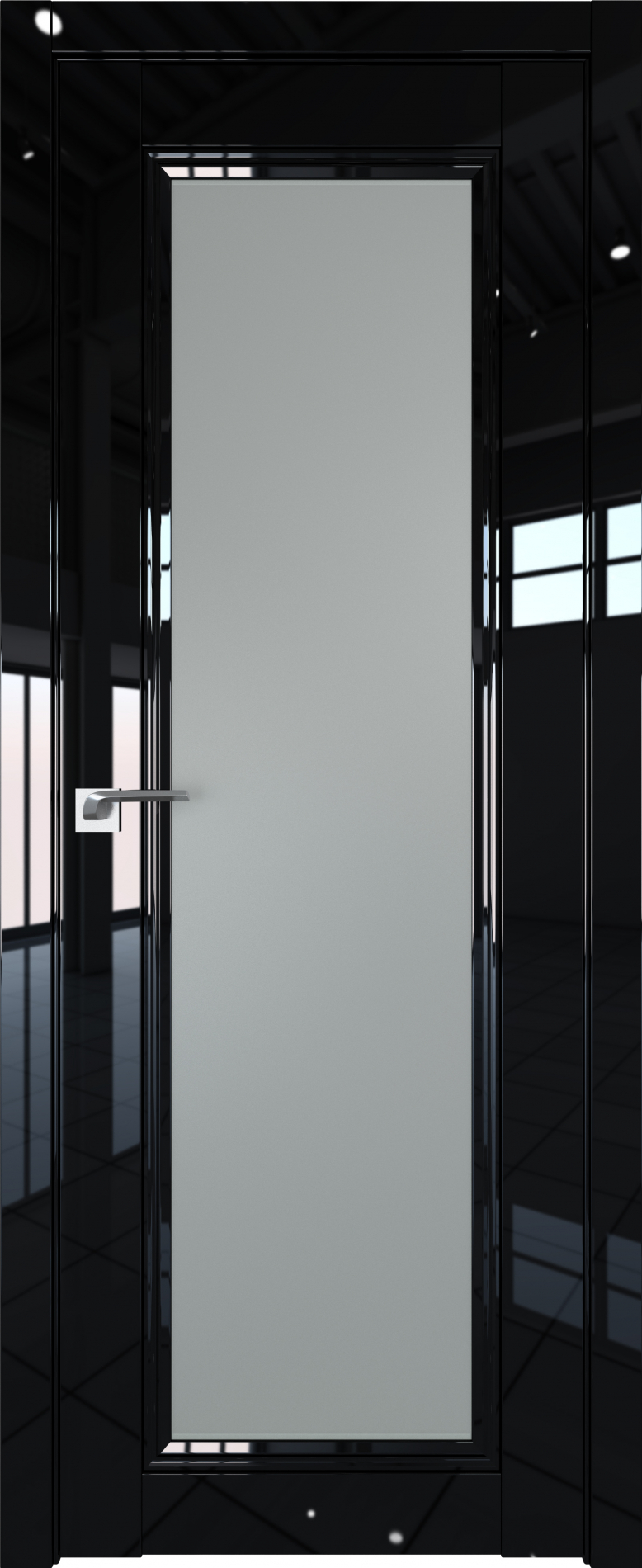 межкомнатные двери  Profil Doors 127L  чёрный глянец