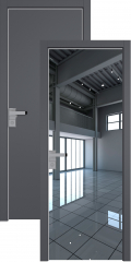 межкомнатные двери  Profil Doors 1SMK с зеркалом серый матовый