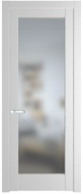   	Profil Doors 3.1.2/4.1.2 PD со стеклом крем вайт