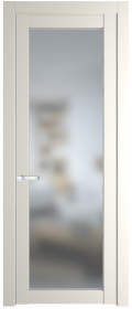   	Profil Doors 1.1.2/2.1.2 PD со стеклом перламутр белый
