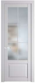   	Profil Doors 1.2.2 (р.6) PD со стеклом крем вайт