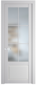   	Profil Doors 2.2.2 (р.6) PD со стеклом крем вайт