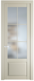   	Profil Doors 2.2.2 (р.6) PD со стеклом перламутр белый