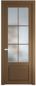   	Profil Doors 2.2.2 (р.6) PD со стеклом перламутр золото